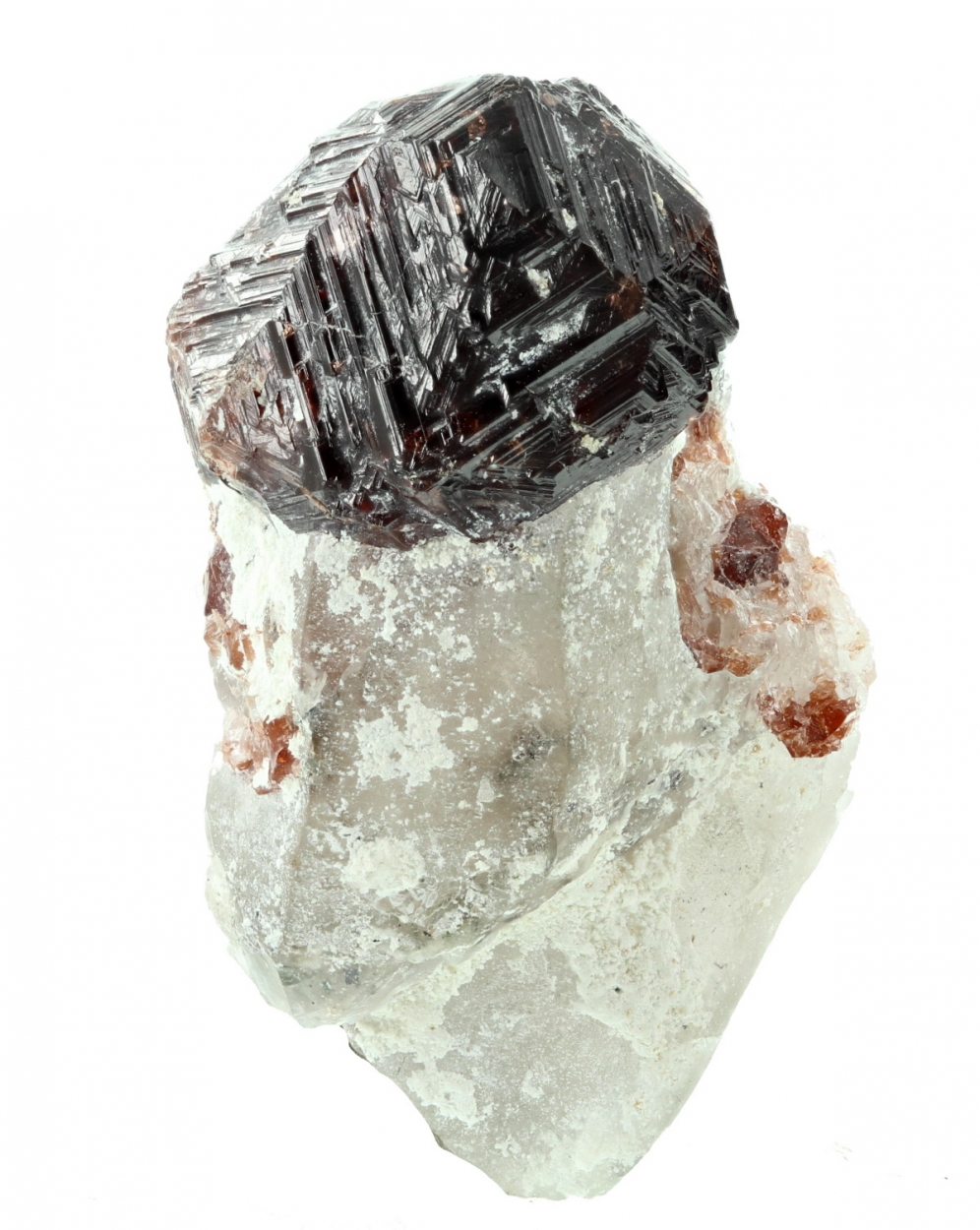 Spessartine On Quartz