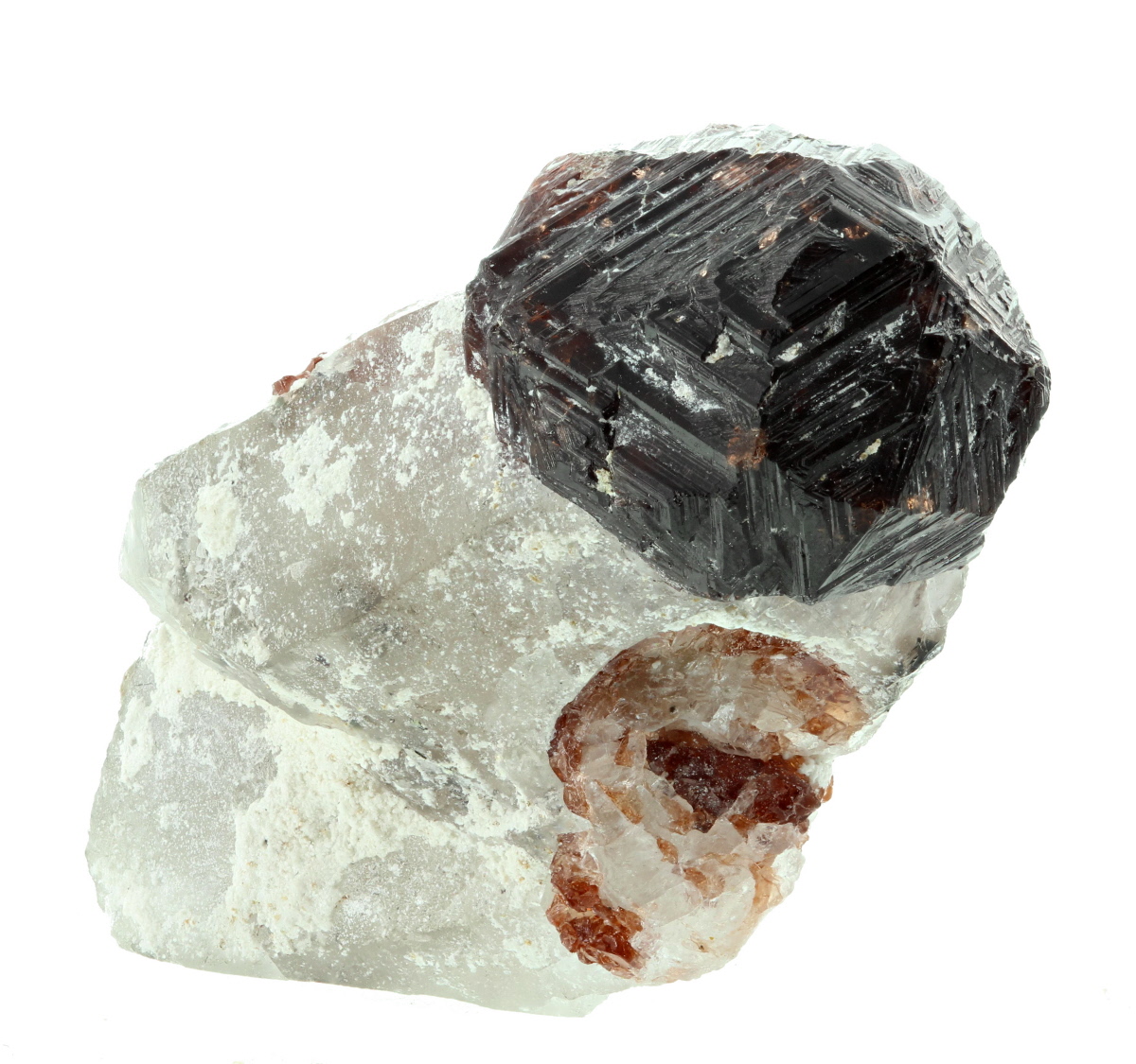 Spessartine On Quartz