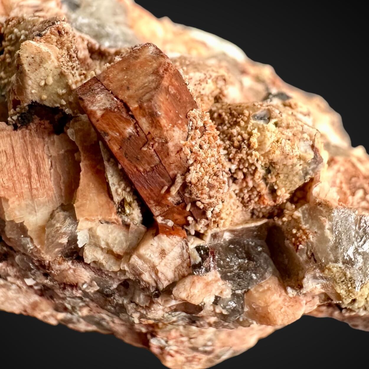 Macaulayite With Orthoclase Quartz & Stilbite