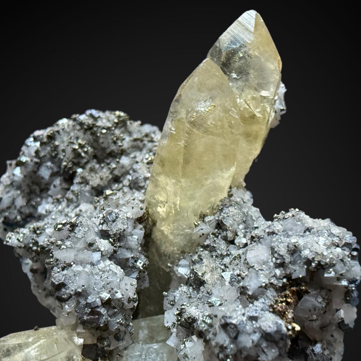 Calcite With Galena & Chalcopyrite