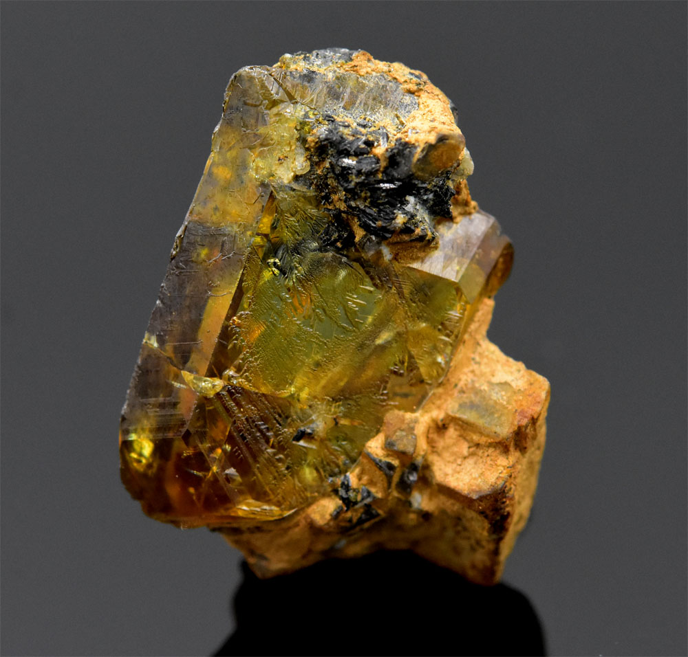 Titanite With Calcite & Aegirine