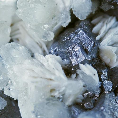 Baryte With Galena & Calcite