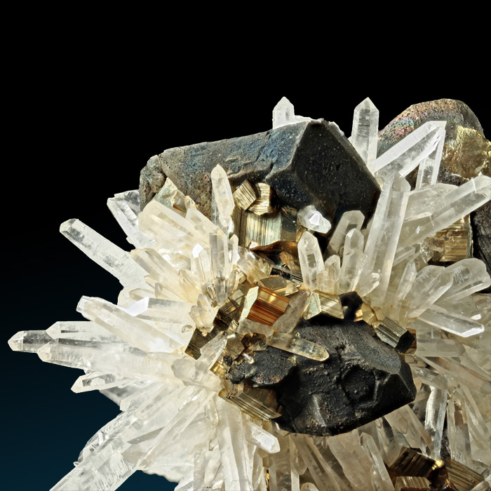 Quartz Chalcopyrite & Pyrite