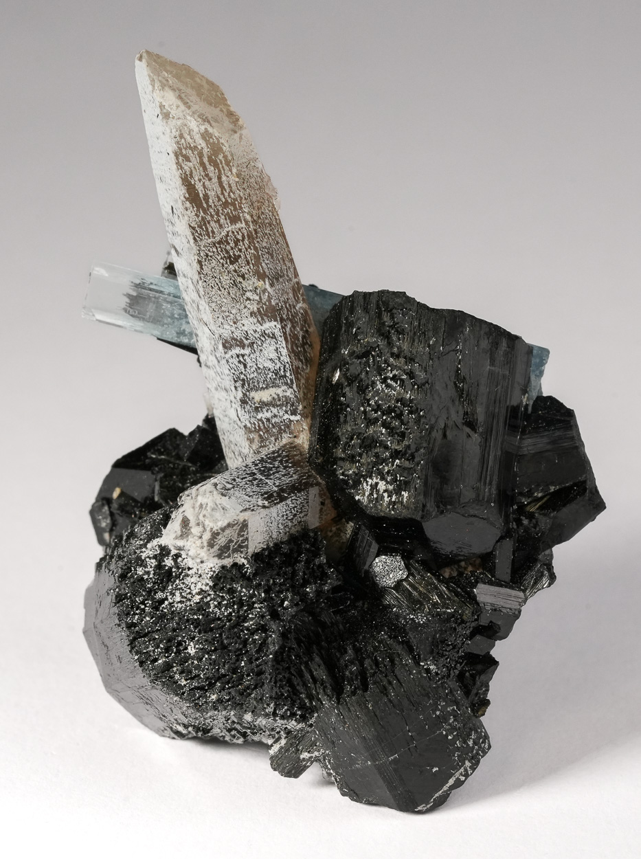 Beryl Var Aquamarine With Quartz & Schorl