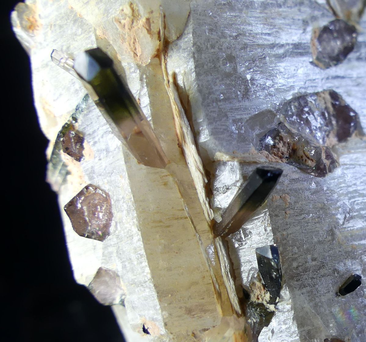 Elbaite On Quartz