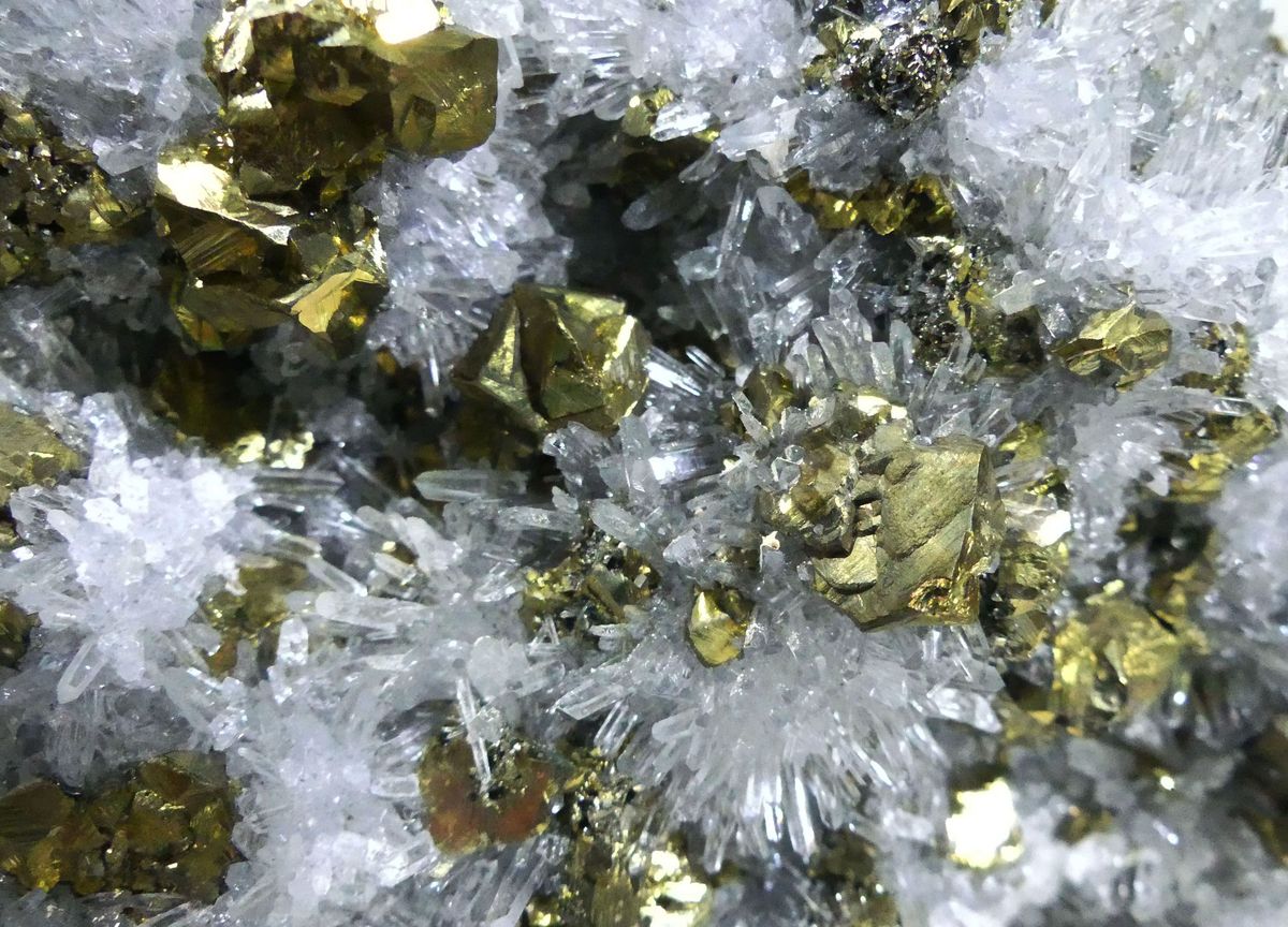 Chalcopyrite & Rock Crystal