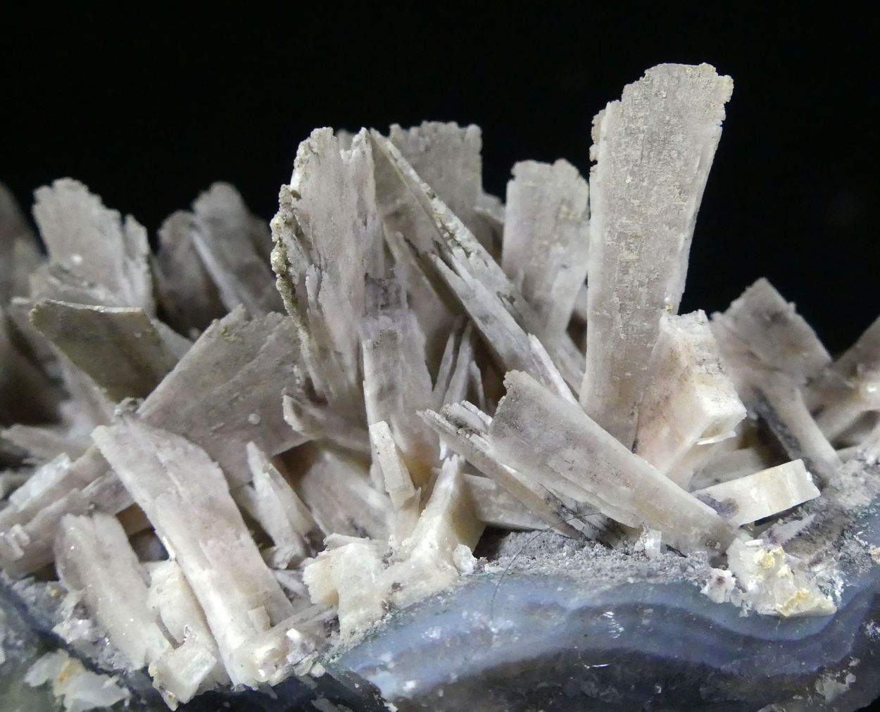 Quartz Psm Anhydrite On Agate