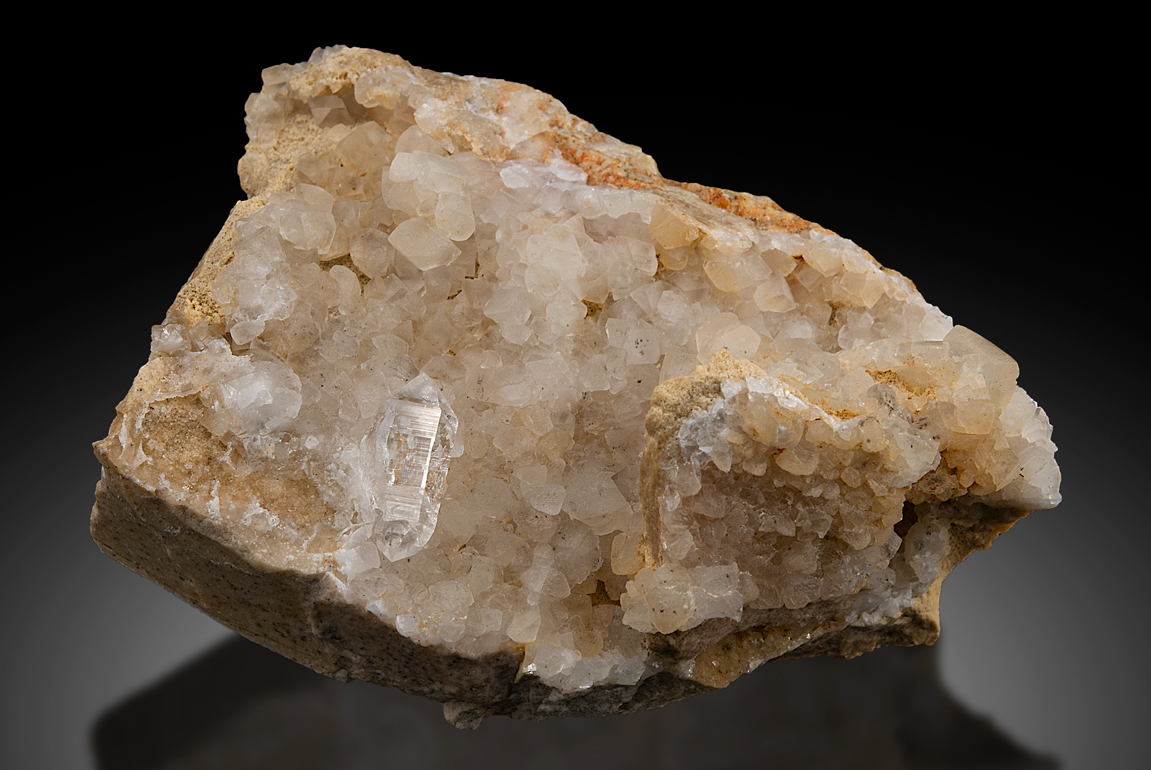Quartz With Calcite On Marble