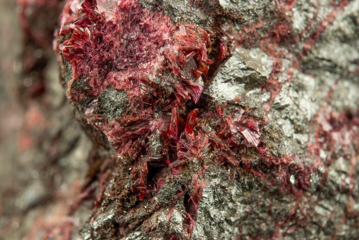 Erythrite On Skutterudite
