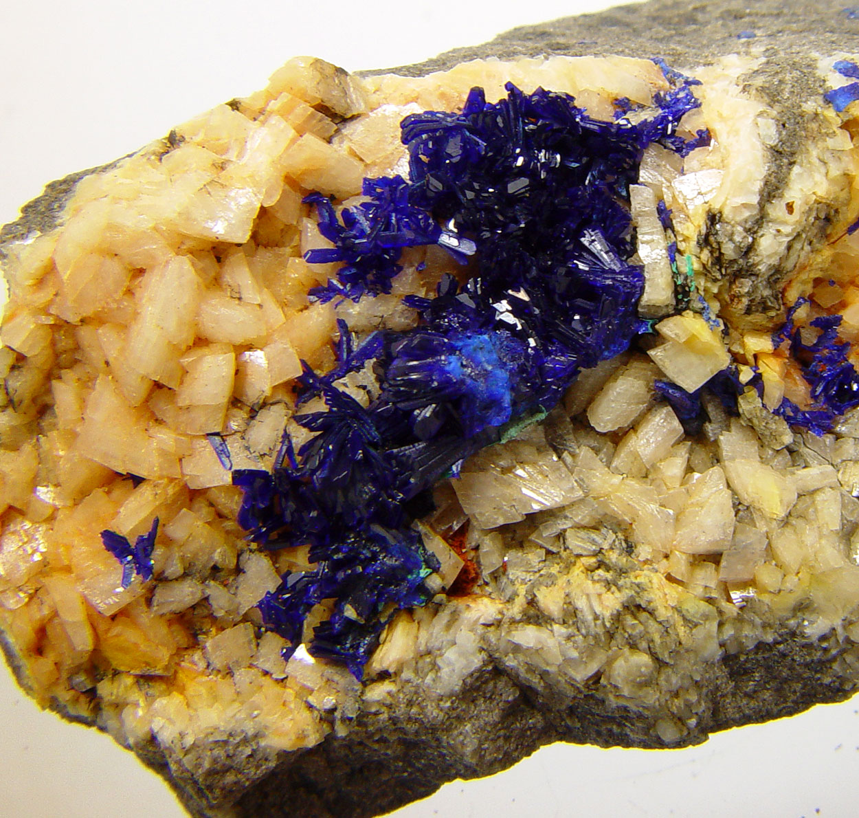 Azurite On Dolomite