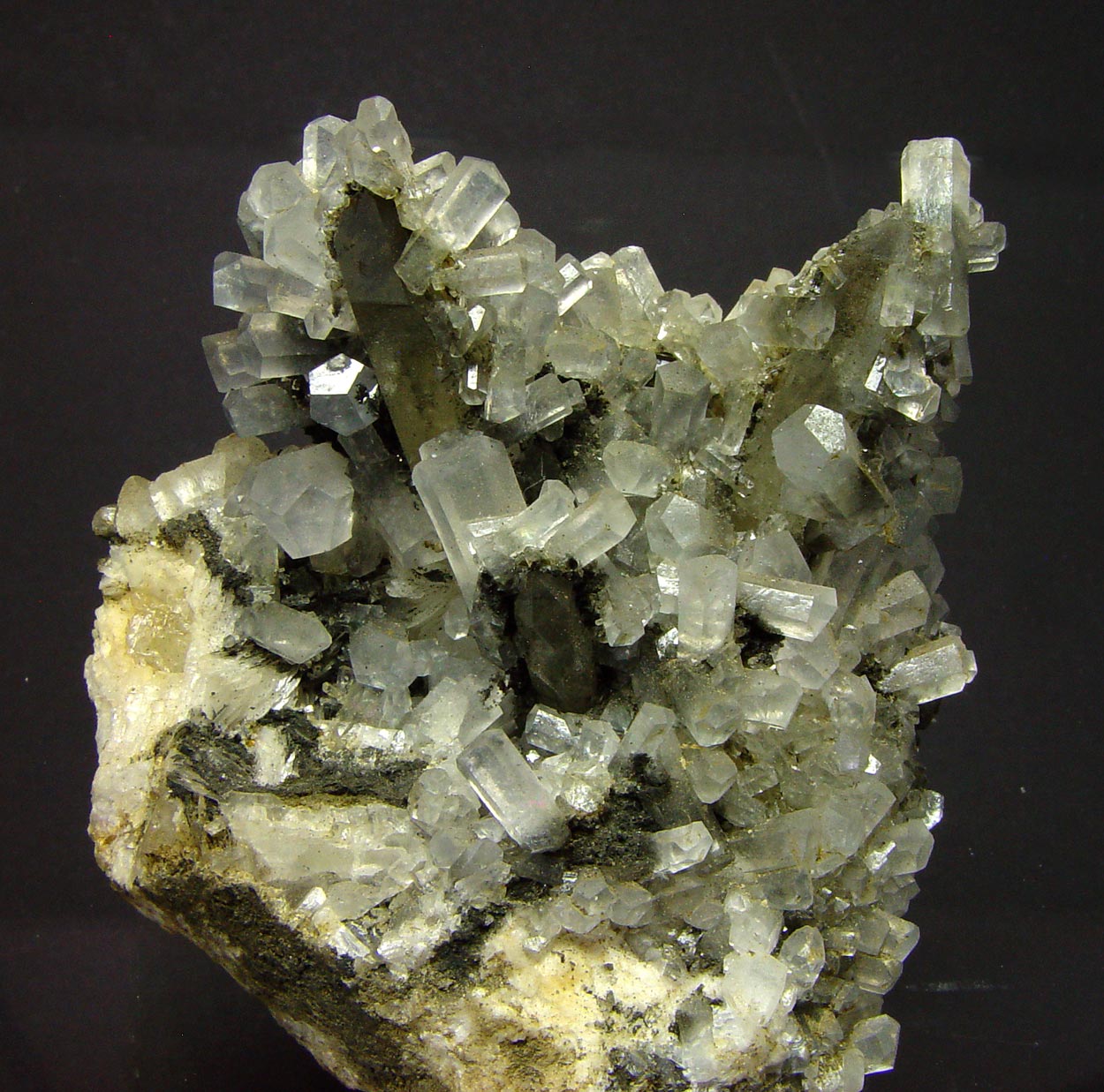 Calcite On Rock Crystal