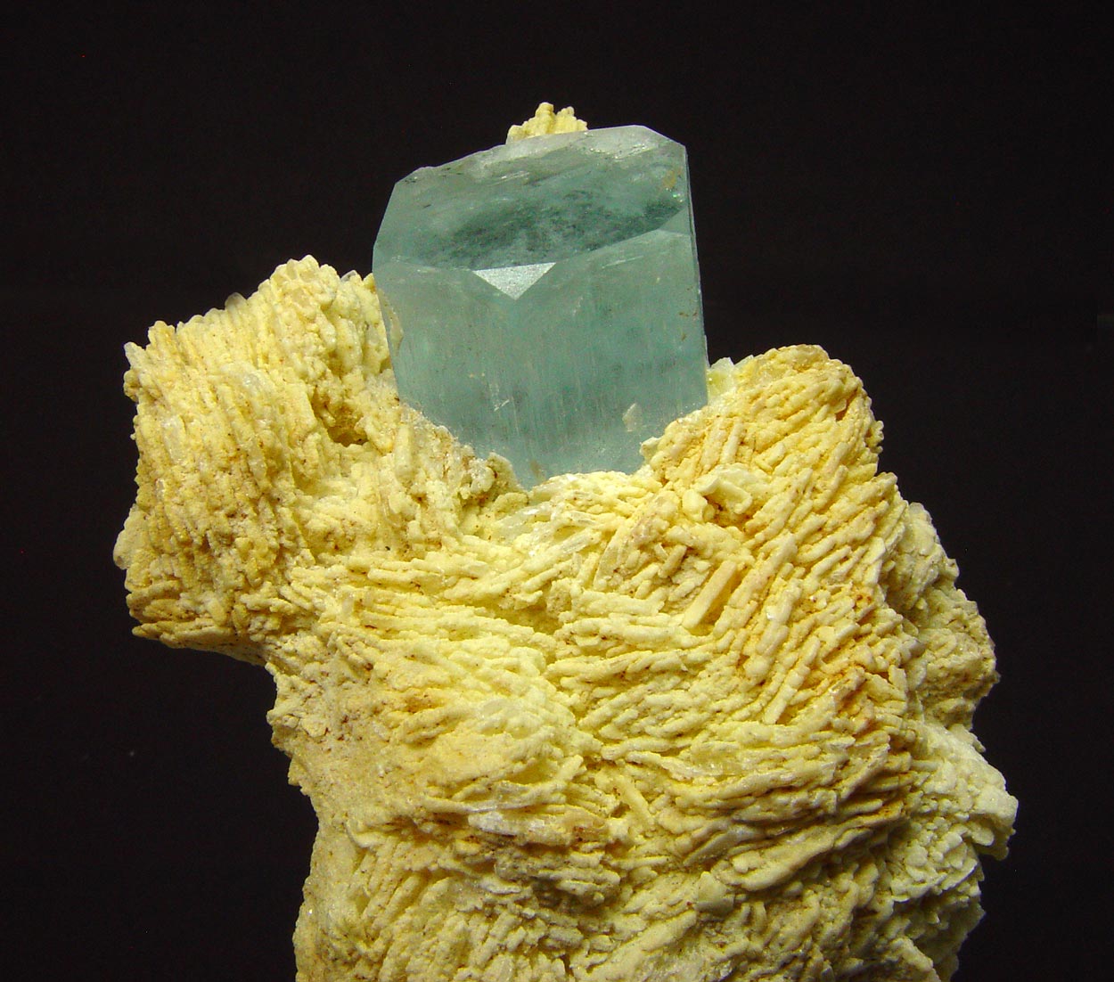 Aquamarine On Feldspar