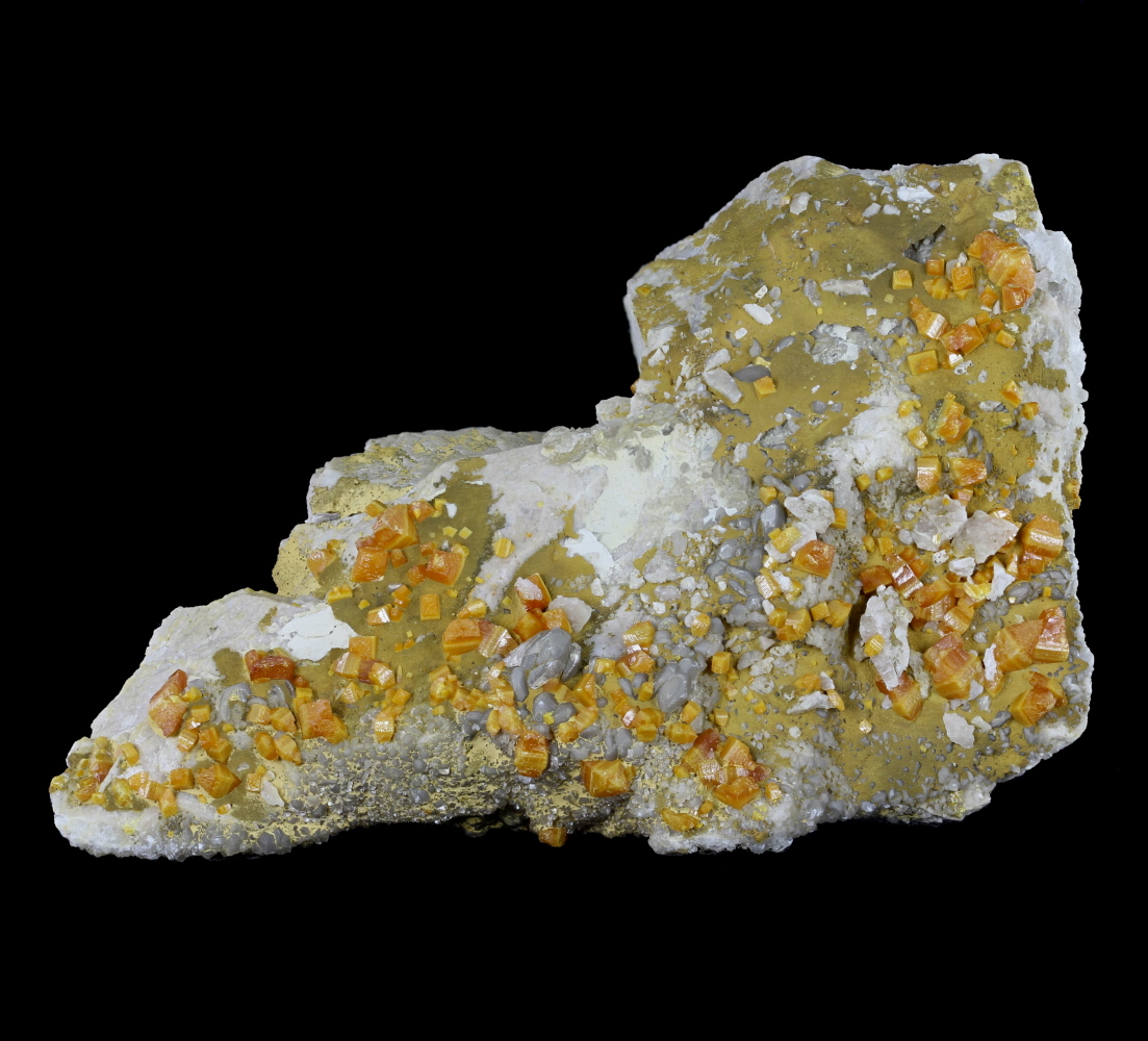 Wulfenite With Calcite