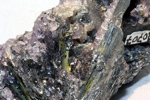 Stibnite With Fluorite