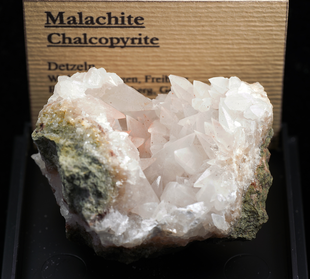 Chalcopyrite Malachite & Calcite