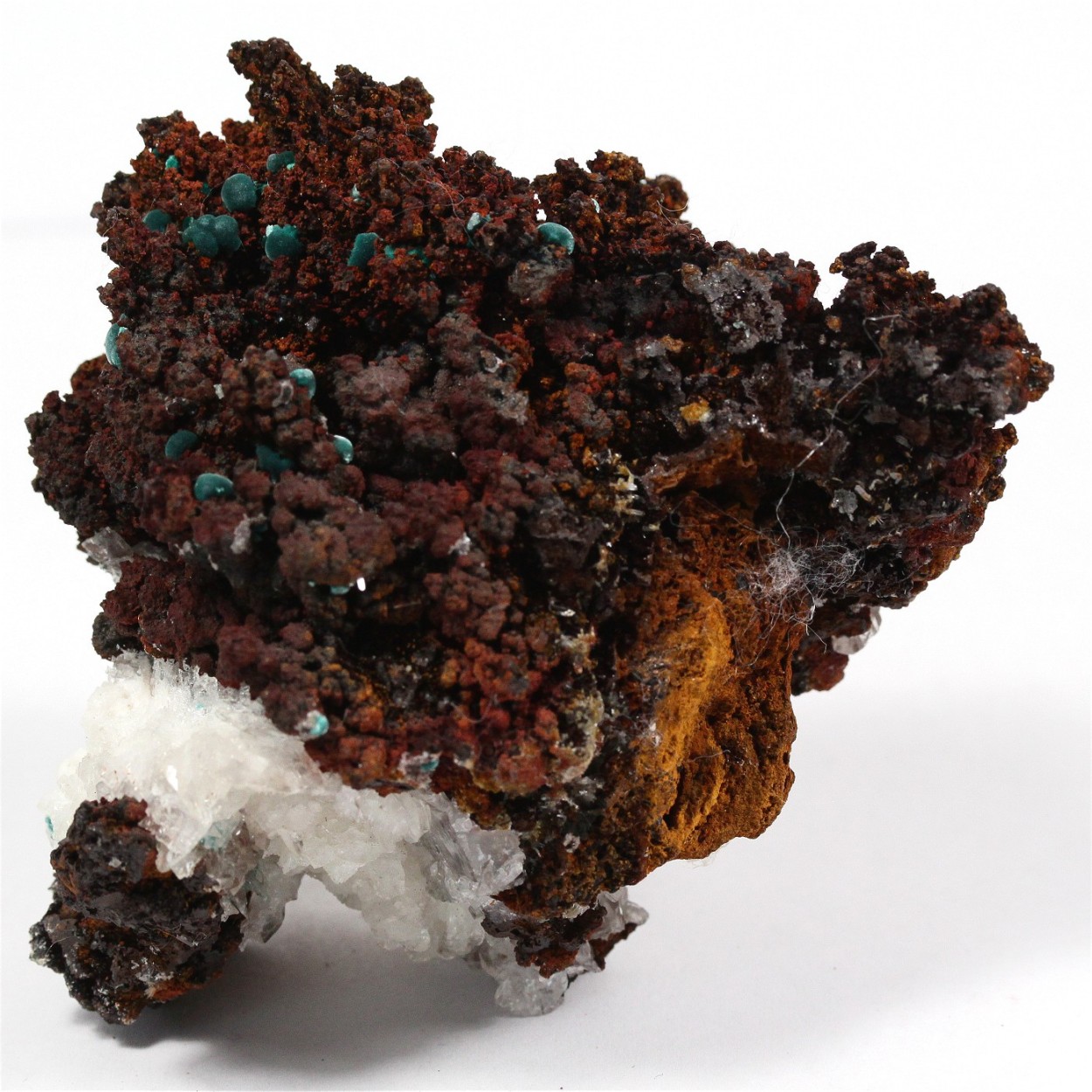 Aragonite With Limonite & Rosasite