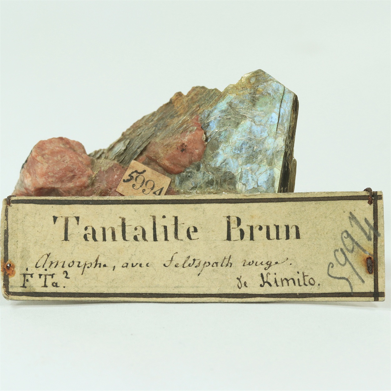 Tantalite With Feldspar & Mica