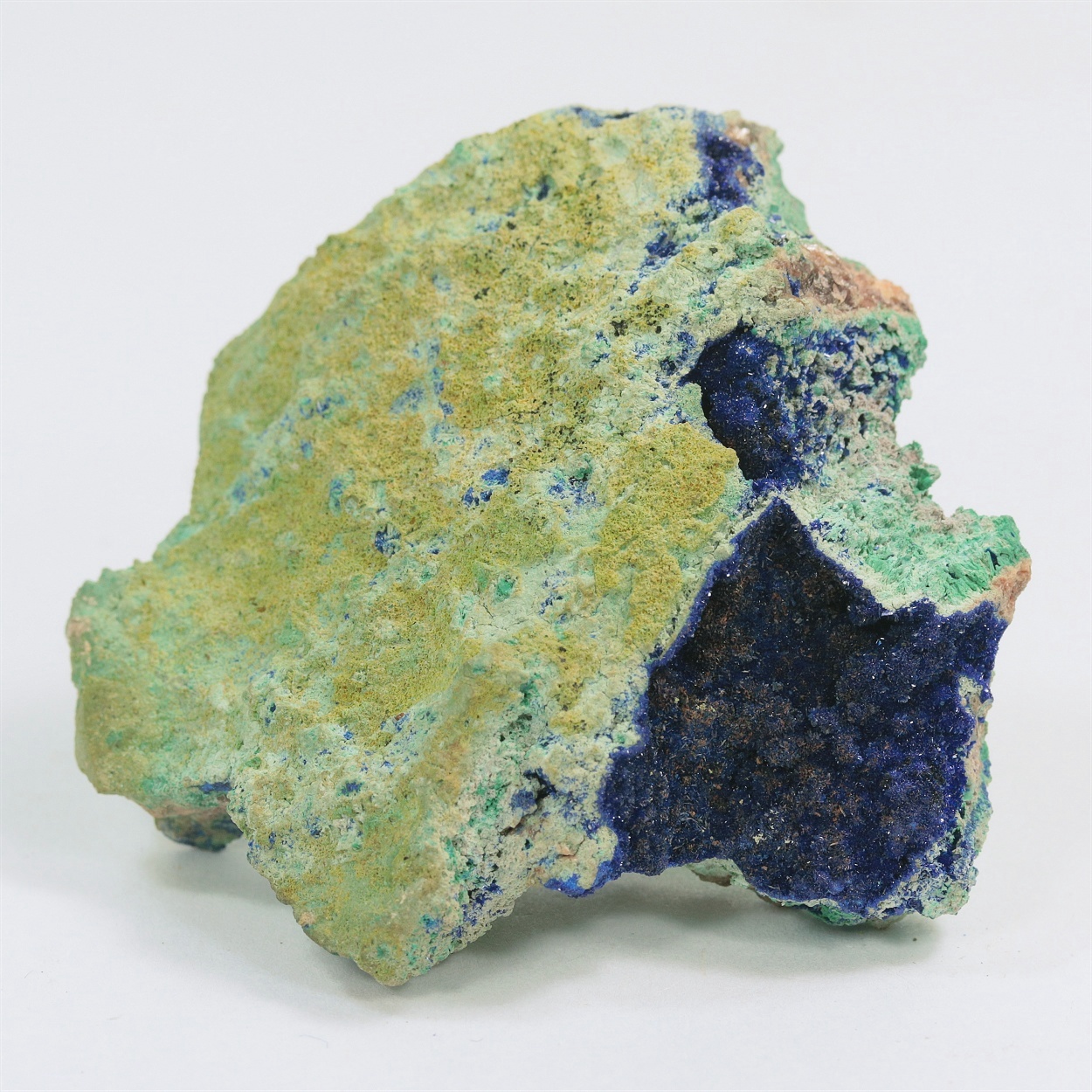 Azurite With Malachite