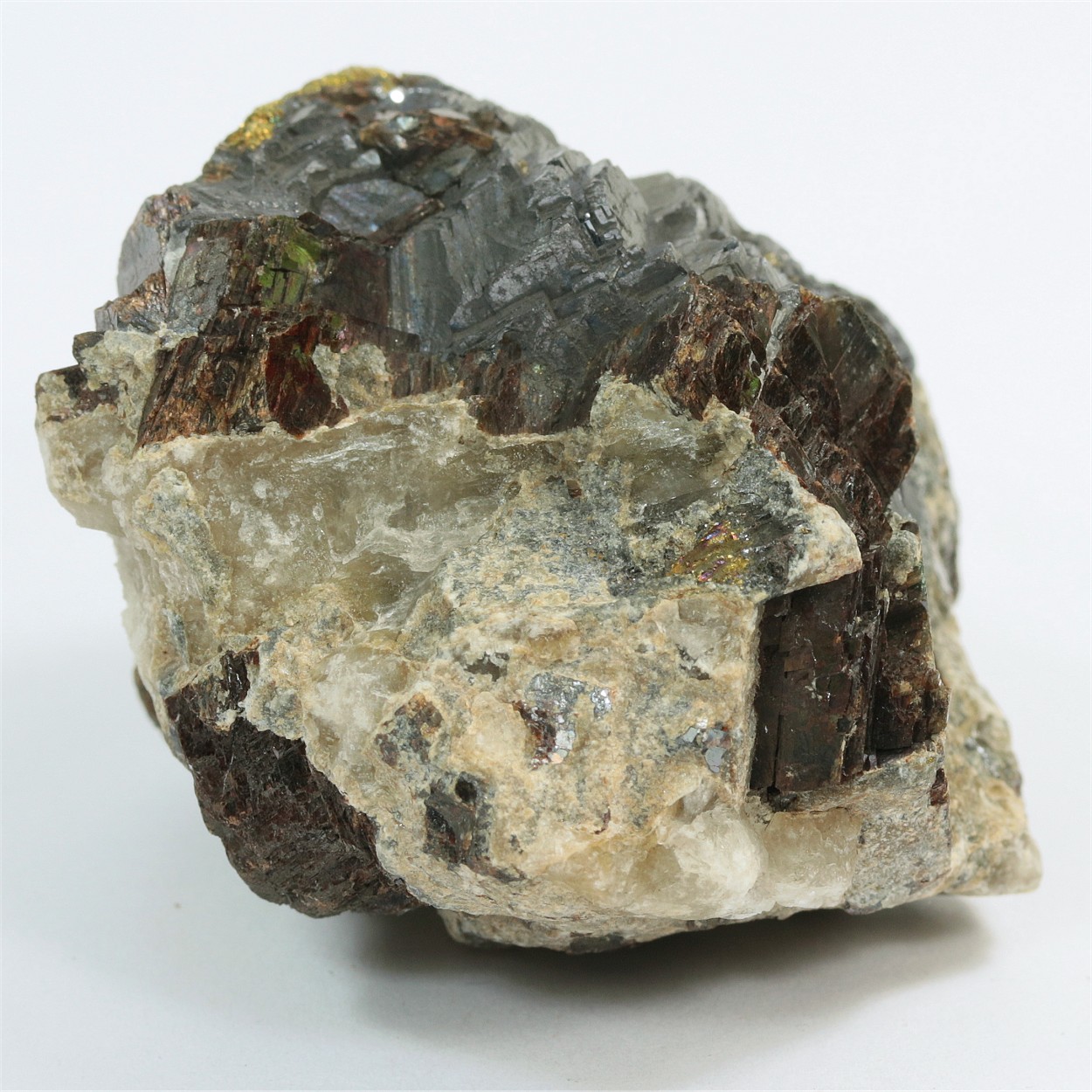 Cryolite With Galena & Chalcopyrite & Siderite