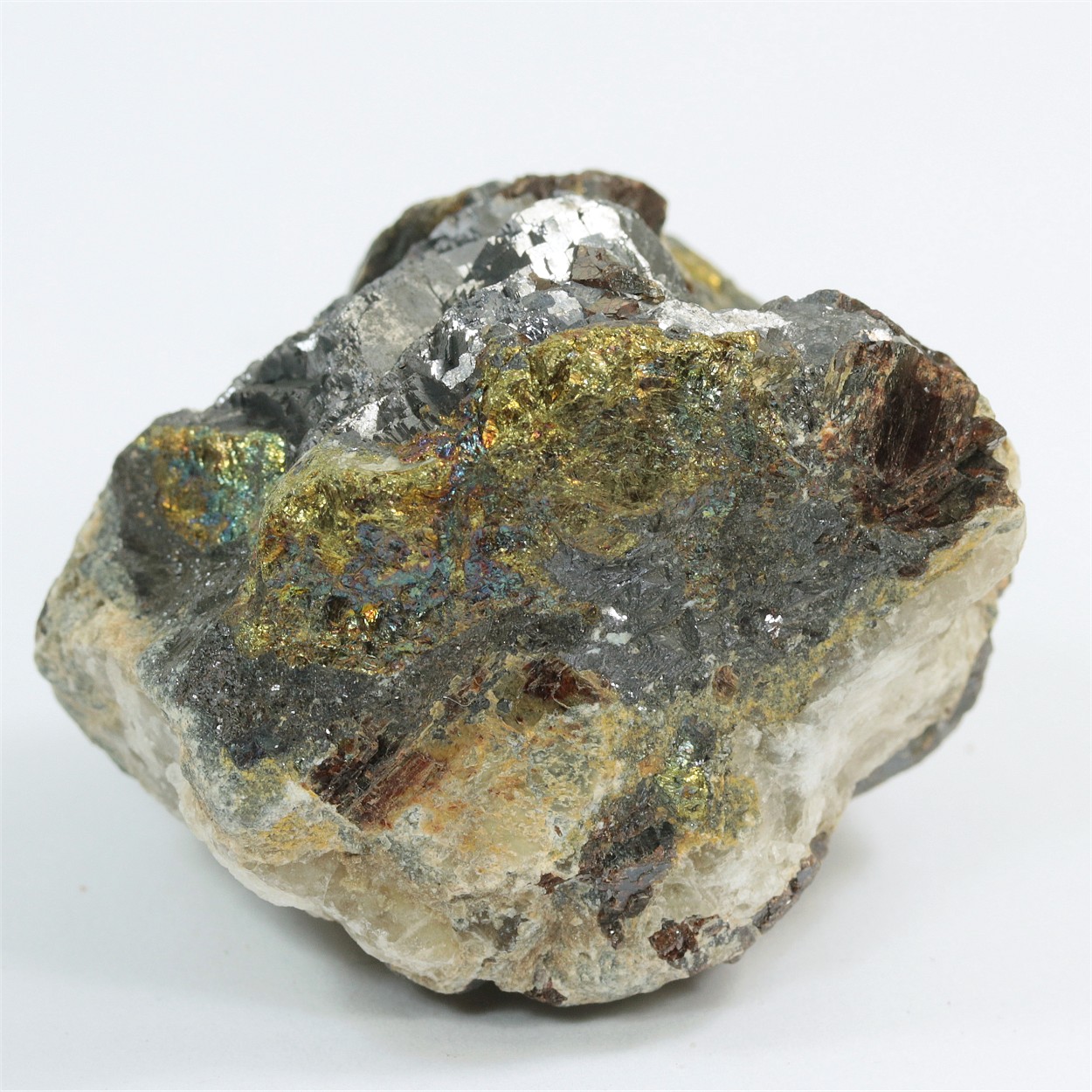 Cryolite With Galena & Chalcopyrite & Siderite