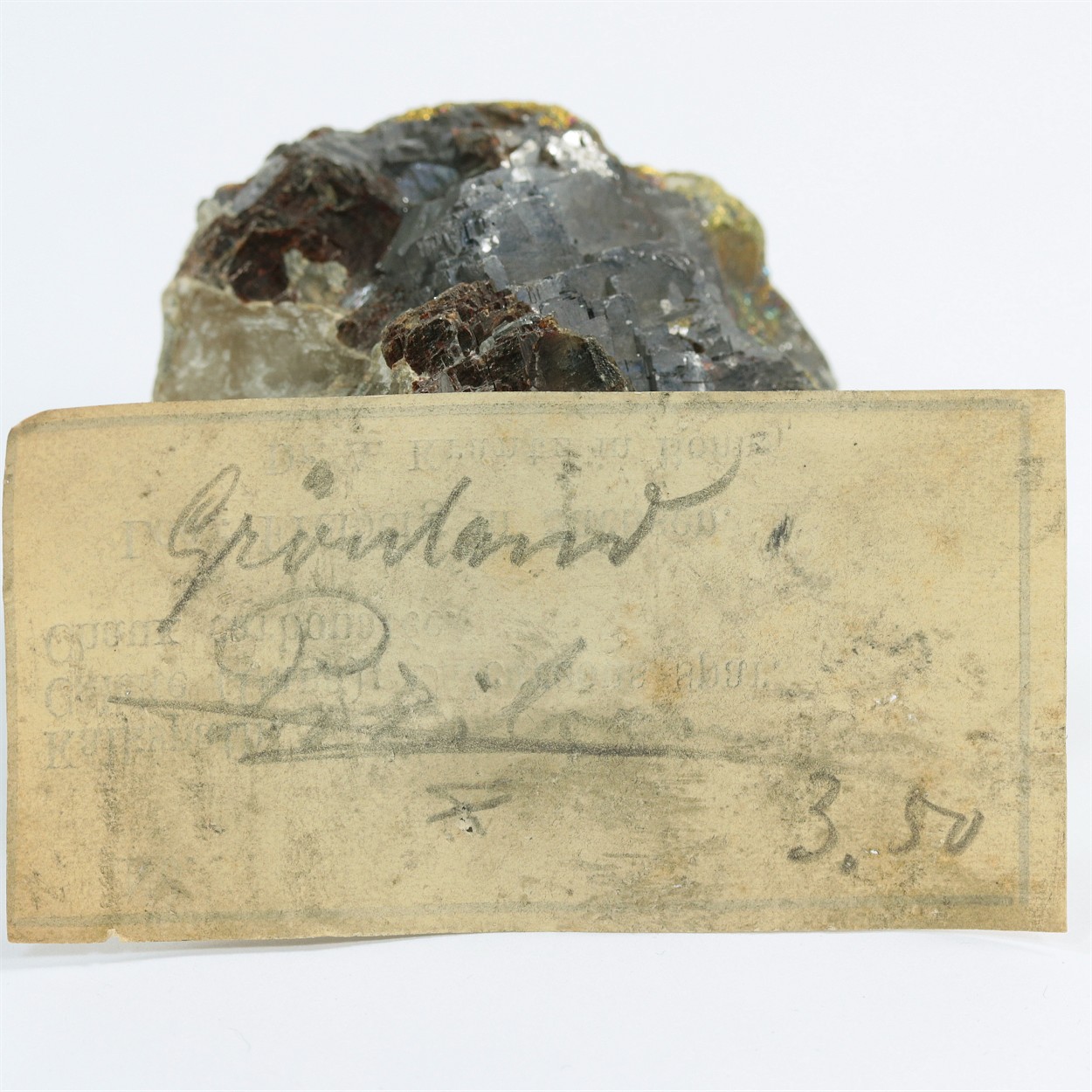 Cryolite With Galena & Chalcopyrite & Siderite