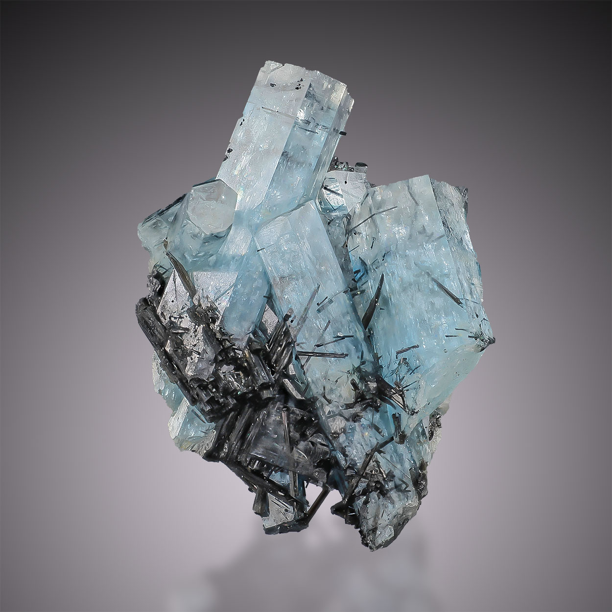 Aquamarine & Schorl