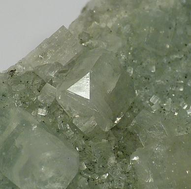 Apophyllite On Prehnite