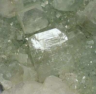 Apophyllite On Prehnite