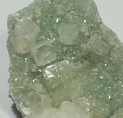 Apophyllite On Prehnite