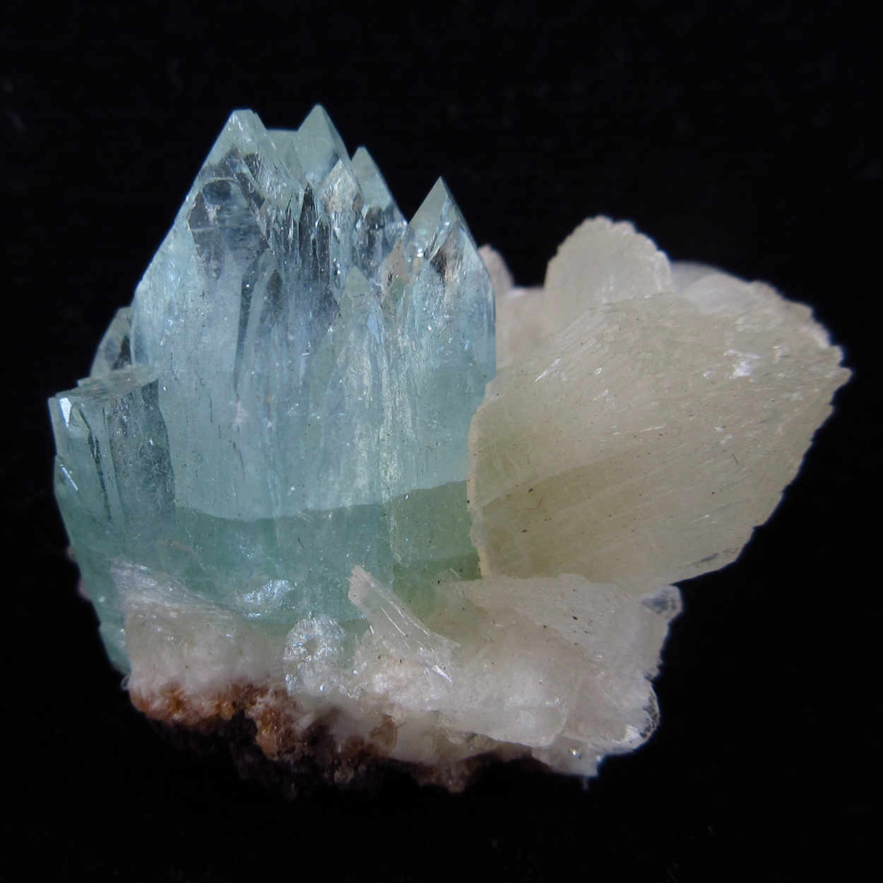 Apophyllite On Stilbite