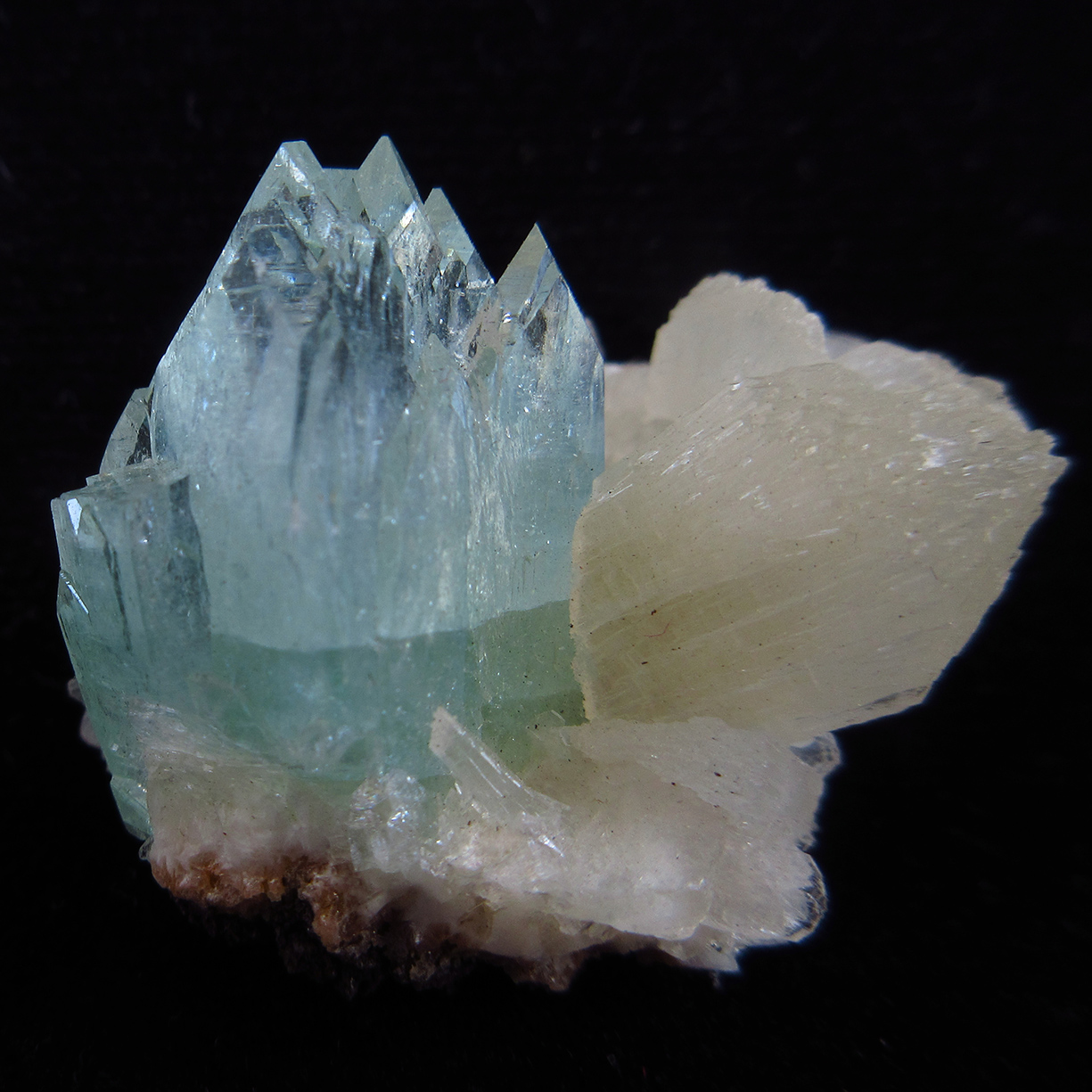 Apophyllite On Stilbite