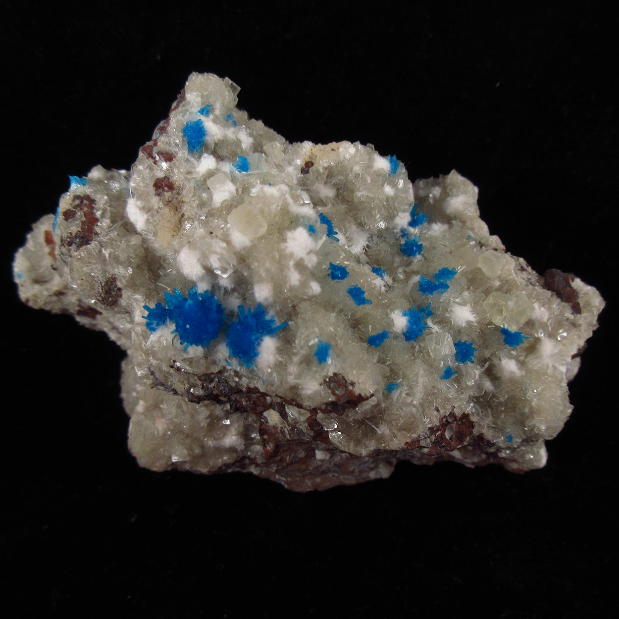 Pentagonite With Calcite & Mordenite On Heulandite