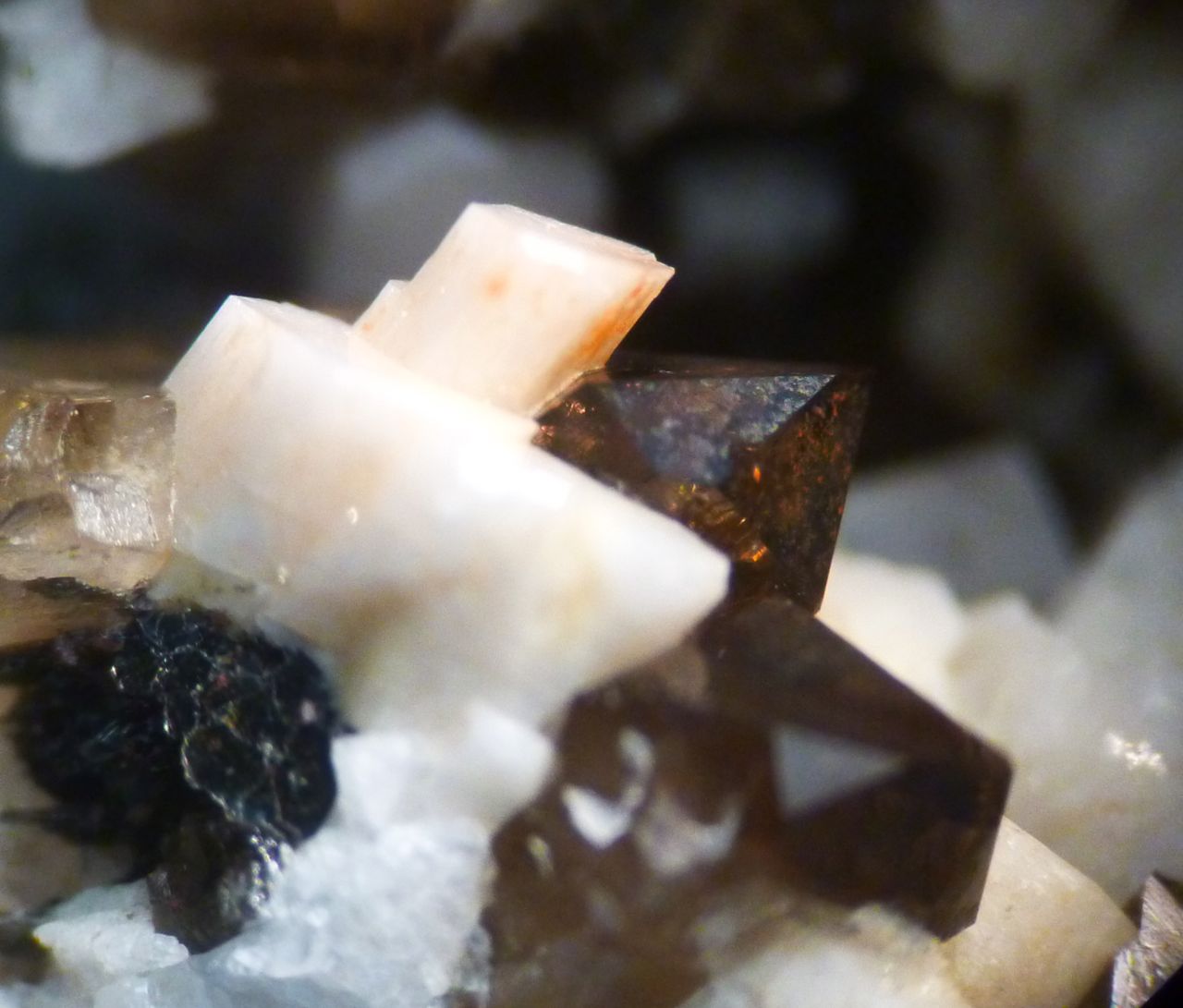 Albite Orthoclase & Smoky Quartz