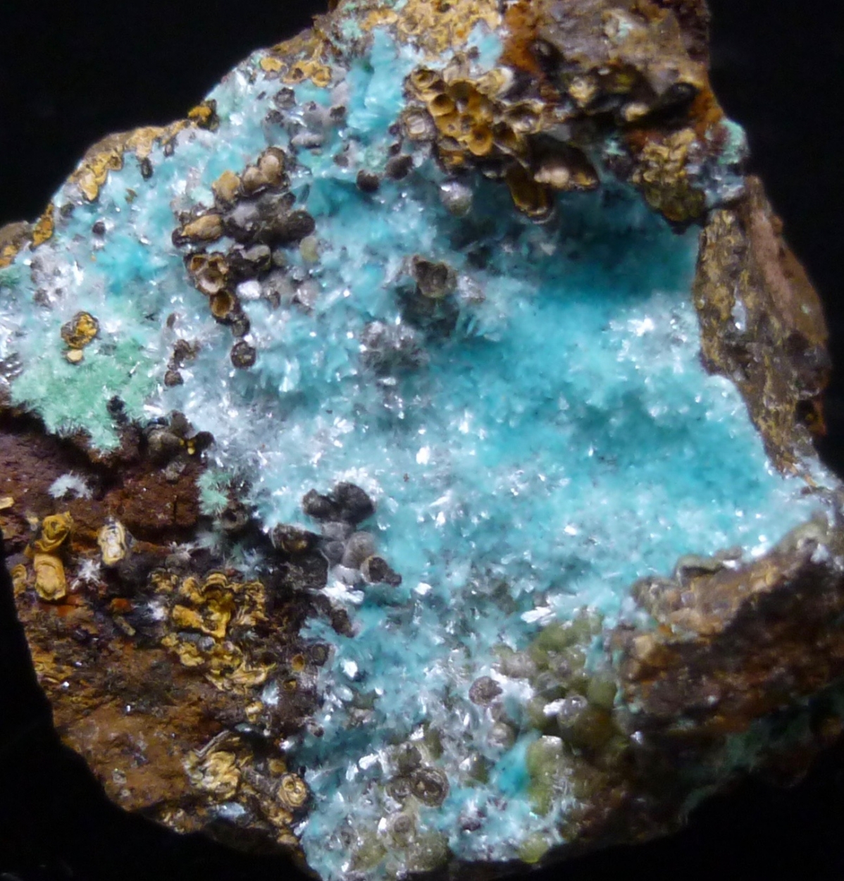 Aurichalcite Smithsonite & Malachite