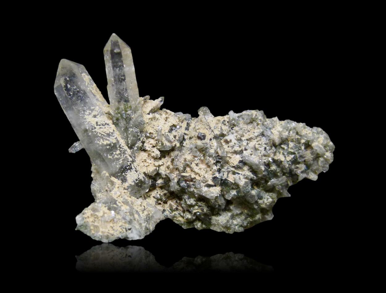 Quartz Anatase & Goethite Psm Pyrite