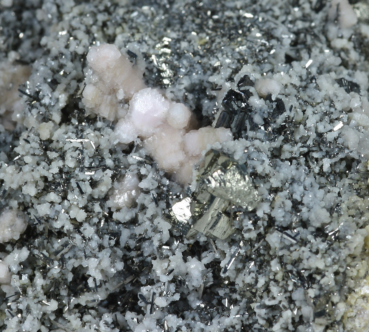 Arsenopyrite Rhodochrosite Calcite & Pyrite