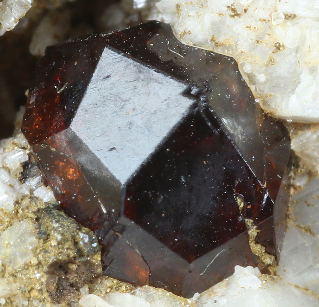 Spessartine On Feldspar