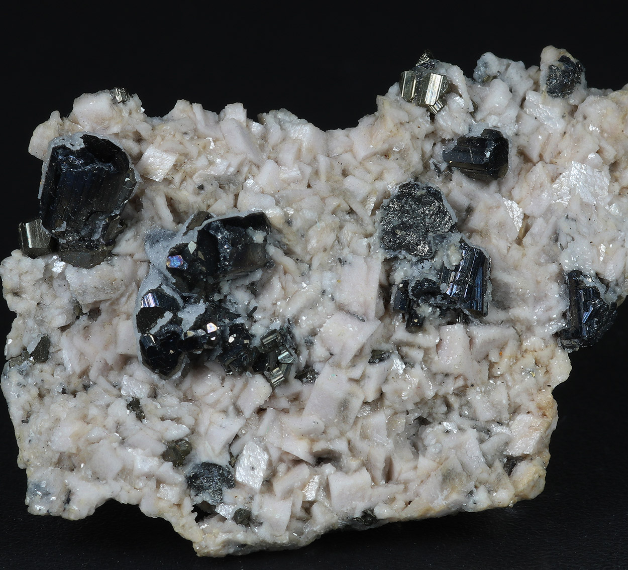 Bournonite Rhodochrosite & Pyrite