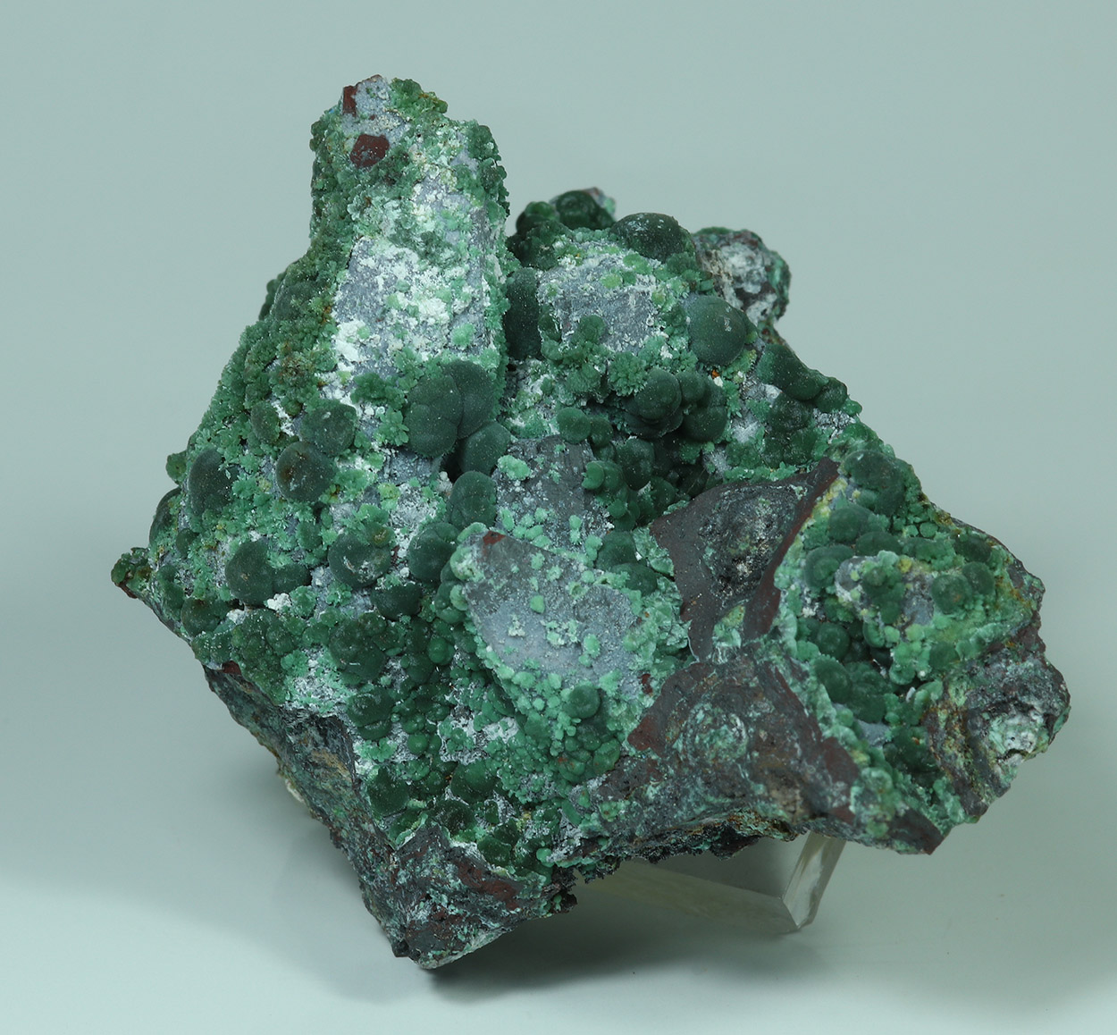 Olivenite On Goethite Psm Calcite