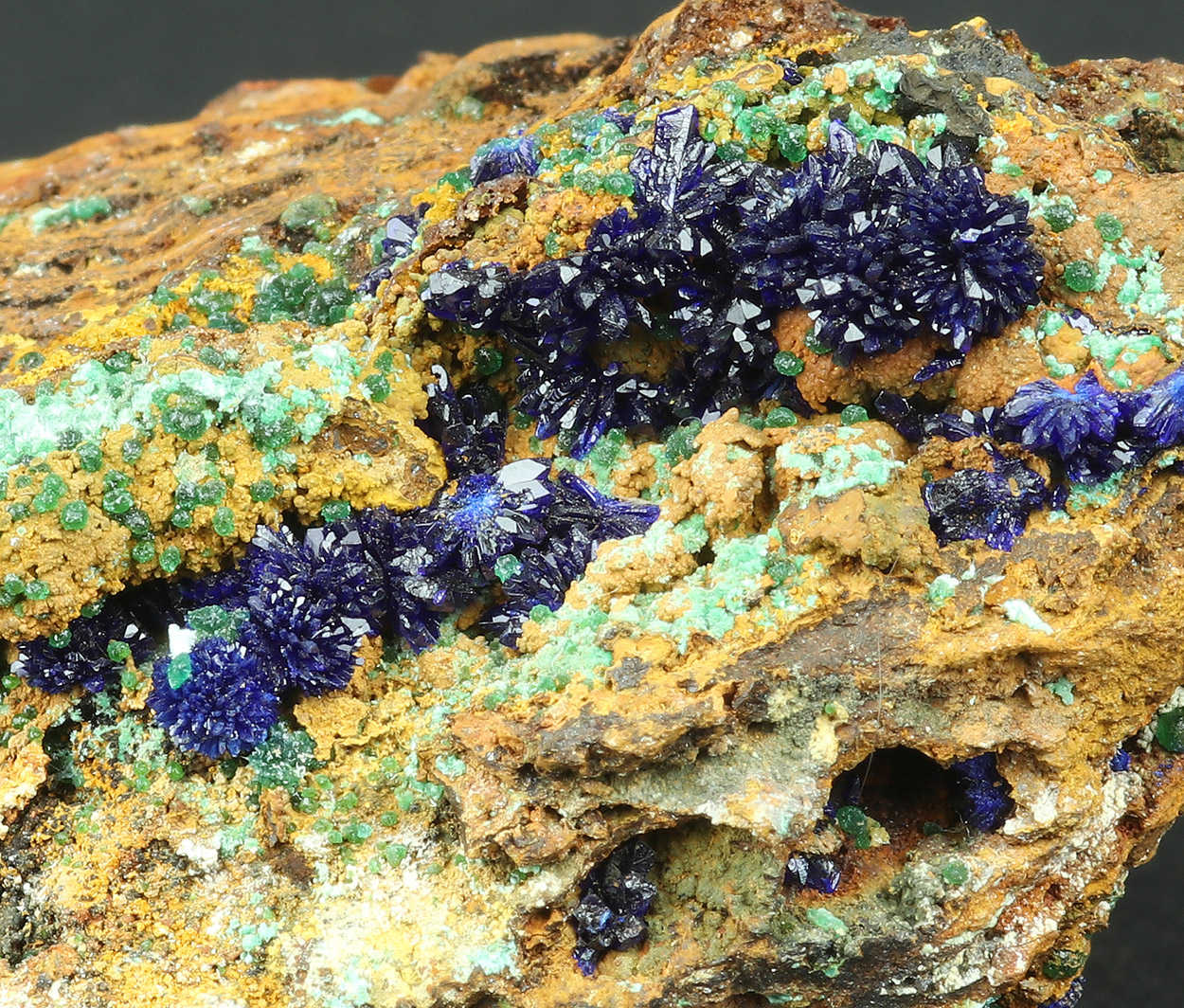 Azurite & Cuprian Adamite