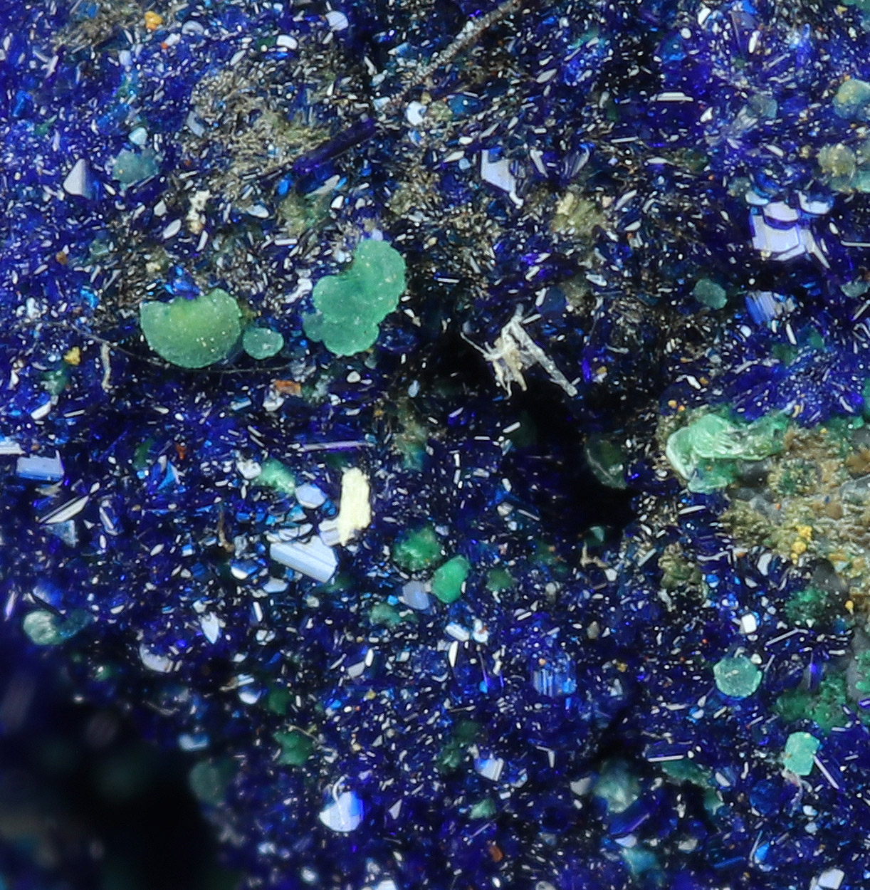 Azurite & Zincolivenite