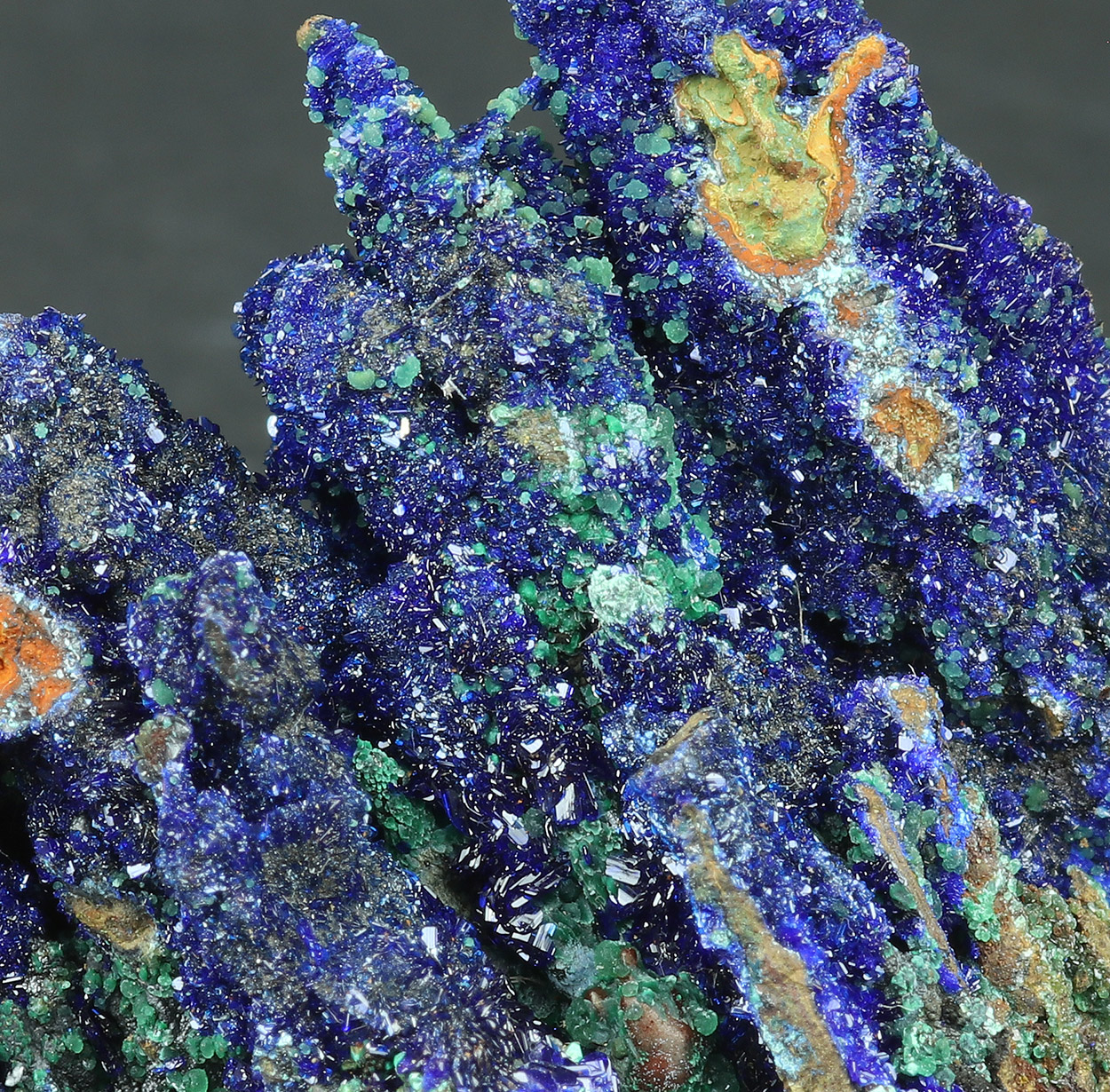 Azurite & Zincolivenite