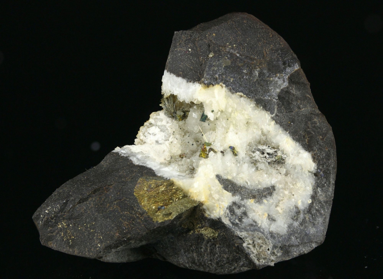 Millerite Chalcopyrite Dolomite & Pyrite