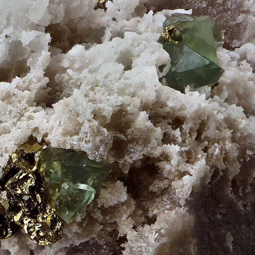 Boracite With Pyrite On Anhydrite