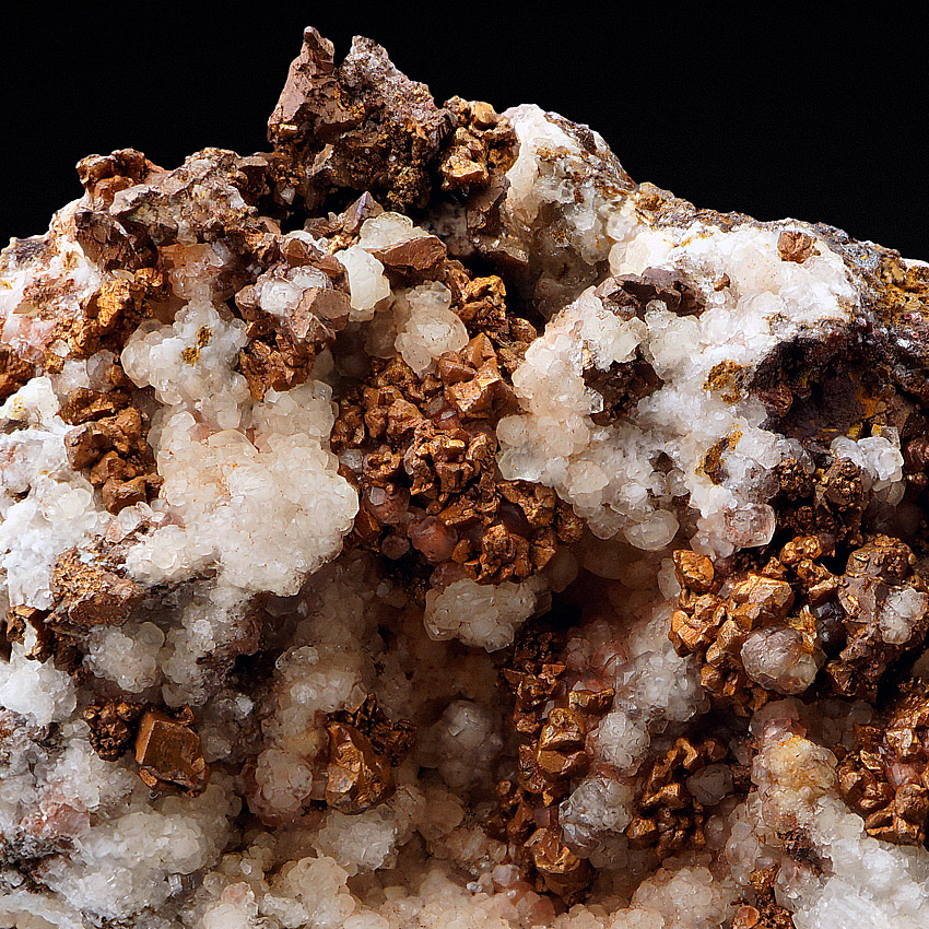 Native Copper On Calcite & Dolomite