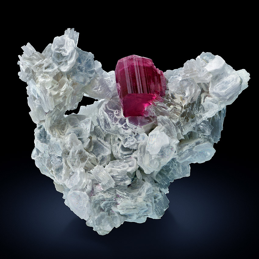 Rubellite On Lepidolite