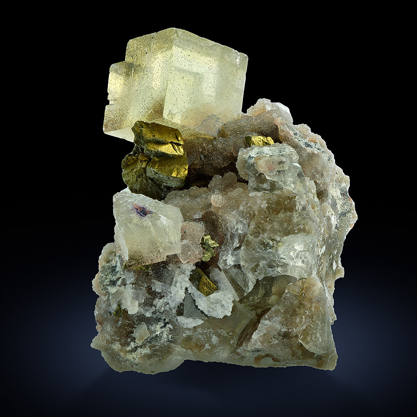 Fluorite With Chalcopyrite