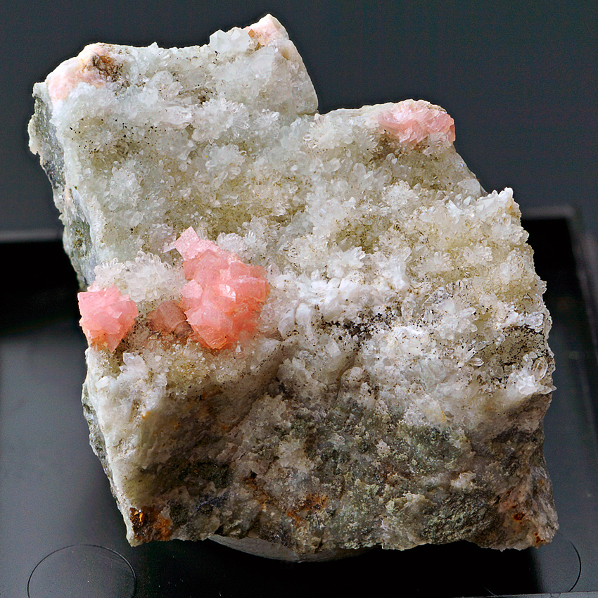 Rhodochrosite & Rock Crystal