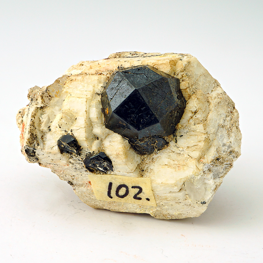 Garnet Var Almandine On Feldspar