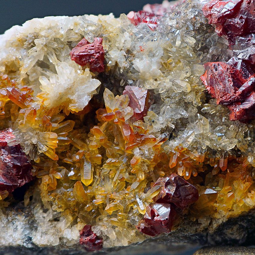 Cinnabar On Quartz